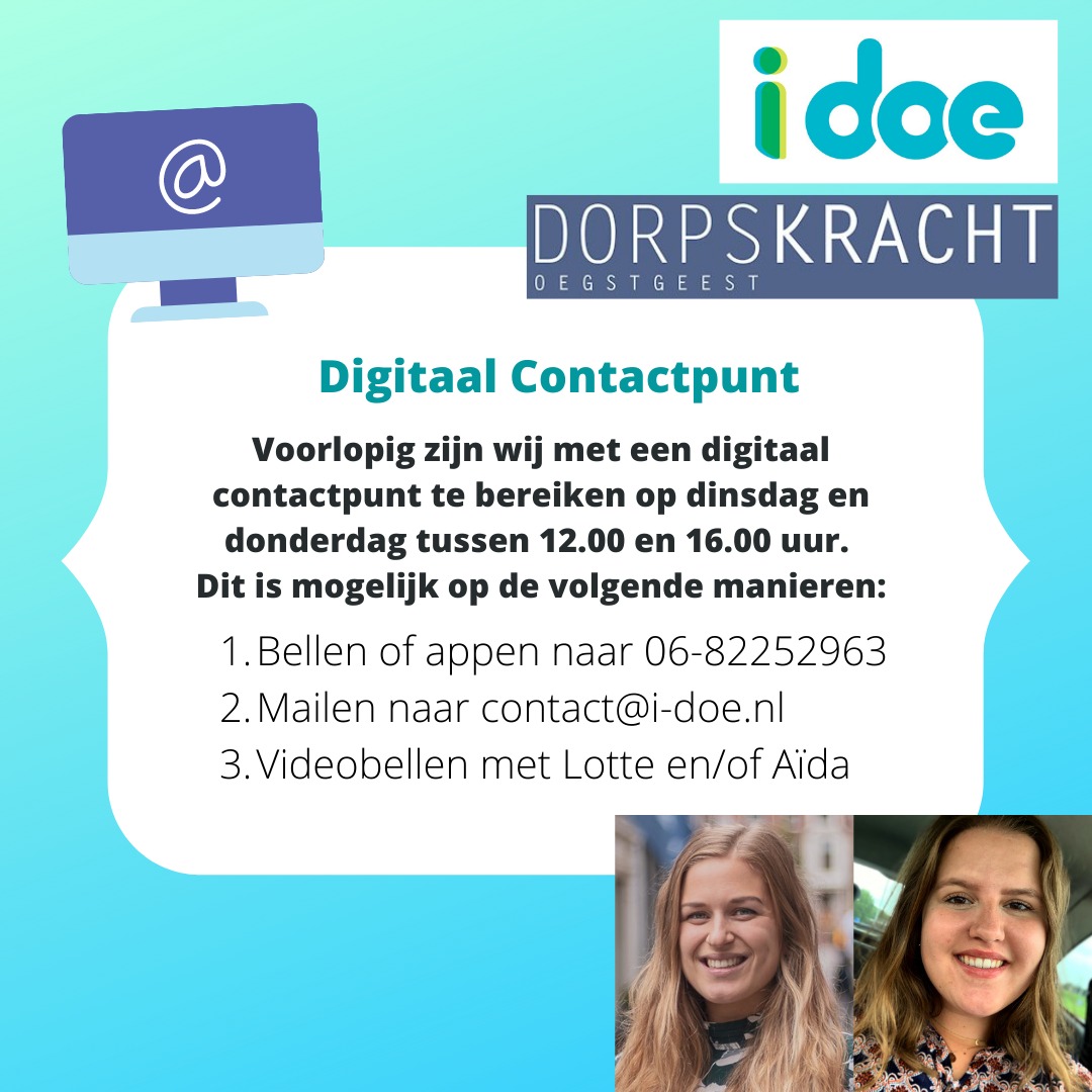 Digitaal blijven we jou ondersteunen! #contactpunt #digitaalcontact