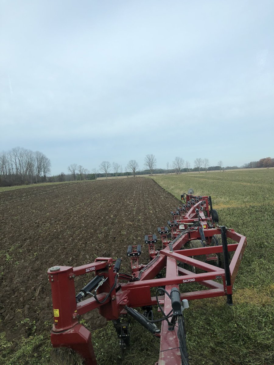 Rolling over a excellent red clover cover crop . Applied by <a href="/trilliumag/">Trillium Ag Services</a> in March. #ontag