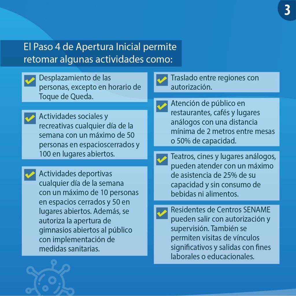 muniquilicura's tweet photo. 🔴 #QUILICURA ENTRA EN APERTURA INICIAL: PASO 4 DEL PLAN DE DESCONFINAMIENTO 🔴

🔺 Vecinas y vecinos, informamos que Quilicura entrará en Apertura Inicial: Fase 4 del Plan de Desconfinamiento, desde el próximo lunes 09 de noviembre. https://t.co/ScHKCXbyft