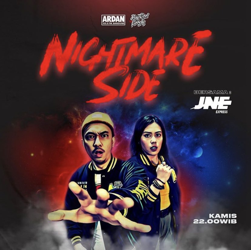 Selamat malam jumat insan muda!

Di malam jumat kliwon ini, akan ada 3 cerita pengalaman nyata insan muda, yang akan kamu dengarkan secara on air di 
<a href="/ardanradio/">ARDAN RADIO 105.9 FM</a>  barengan @dimastaARDAN
 sampe tengah malam nanti

Jangan pernah dengerin nightmareside ini SENDIRIAN!

#Nightmareside