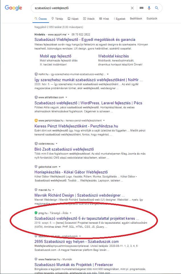 _tthcs's tweet image. Azt mondják egész jó a SEO-m mostanában. Köszi @proghu   ;-)