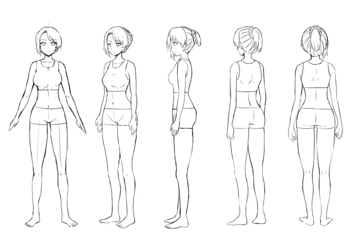 目標は画力アップじゃあああ!!
というわけでまずは女性の体から 