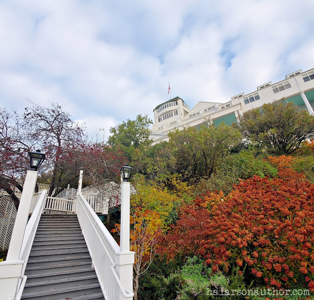 HALarsonAuthor's tweet photo. Read about my visit to the Grand Hotel. It was so much fun! #halarsonauthor #adventuresintravel #grandhotel #michigan #vacation #luxury https://t.co/1tSnAmU3dc https://t.co/1h1Iut66m4