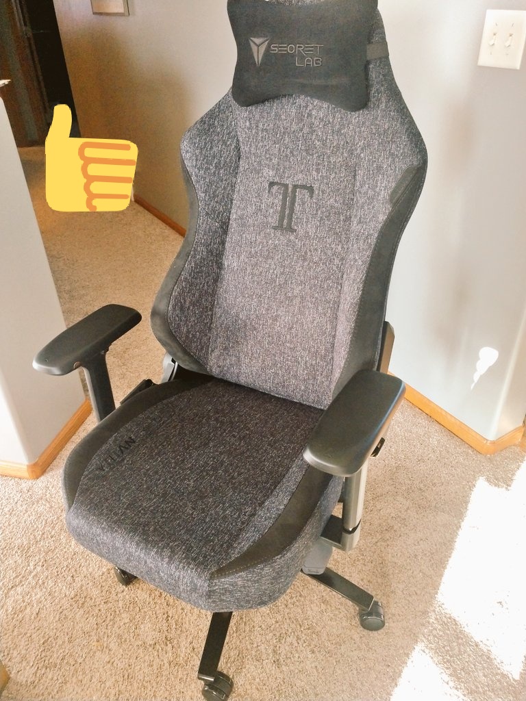 Vogt4Me's tweet photo. My work from home chair arrived. Worth the wait! Highly recommend #Secretlab Titan! https://t.co/TqeF4Kj9n7