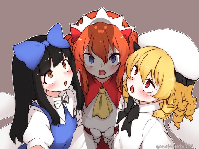 本日のお絵描き
謎の影に遭遇する三妖精 