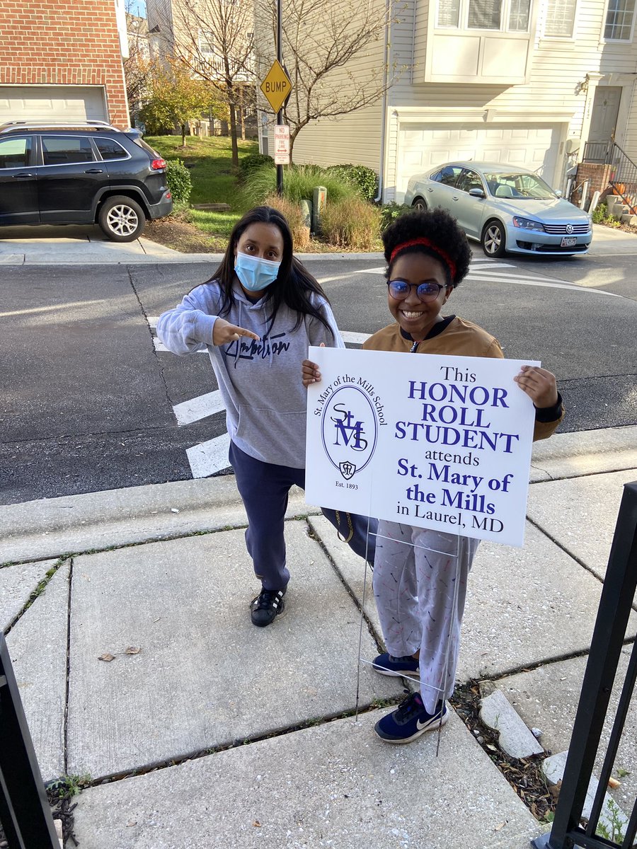StMaryOTMS's tweet photo. It was an early morning for Mrs. James!
Surprise Sign Delivery for All Honor Roll students has been in progress since 4:00 am! We are so PROUD OF OUR STUDENTS!
#DistanceLearningIsDifferentAtSMS #SMSAlwaysReadyAlwaysLearning https://t.co/HqaWv3ifao