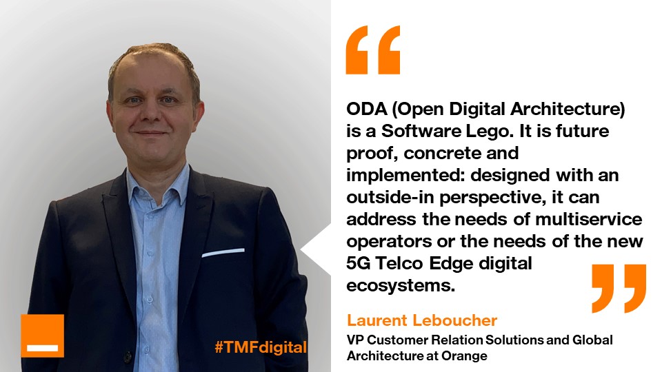 Orange_Future's tweet photo. .@lleboucher, VP #CustomerRelation Solutions and Global Architecture at @Orange, tells us about leveraging ODA and Open APIs to achieve #DigitalTransformation at the #TMFDigital. cc @tmforumorg https://t.co/iID9xDZRMZ