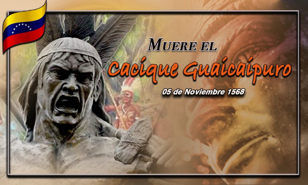 Recordamos al Cacique Guaicaipuro, guerrero que luchó por la dignidad de los pueblos indígenas contra los colonizadores. A 452 años de su martirio, su legado lo llevamos impregnado en el alma; seguimos dispuestos a “MORIR COMO HOMBRES LIBRES”.