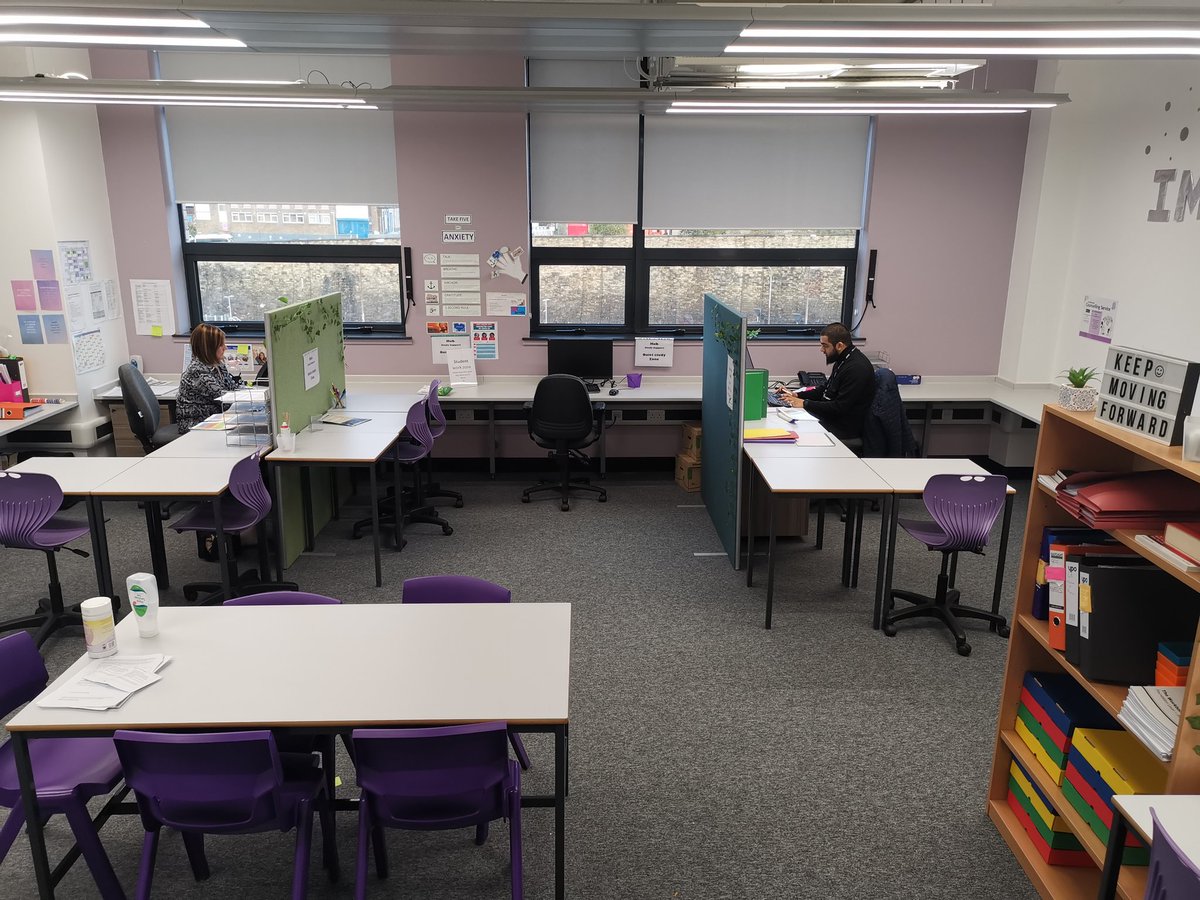 StudyNcb's tweet photo. A rare student free moment in the Study Hub. Katrina and Muhammed have had a busy day with some amazing young people. #learnsucceedprogress #newcollegebradford #sixthformcollege #keepmovingforward https://t.co/2X8qeCRHCJ