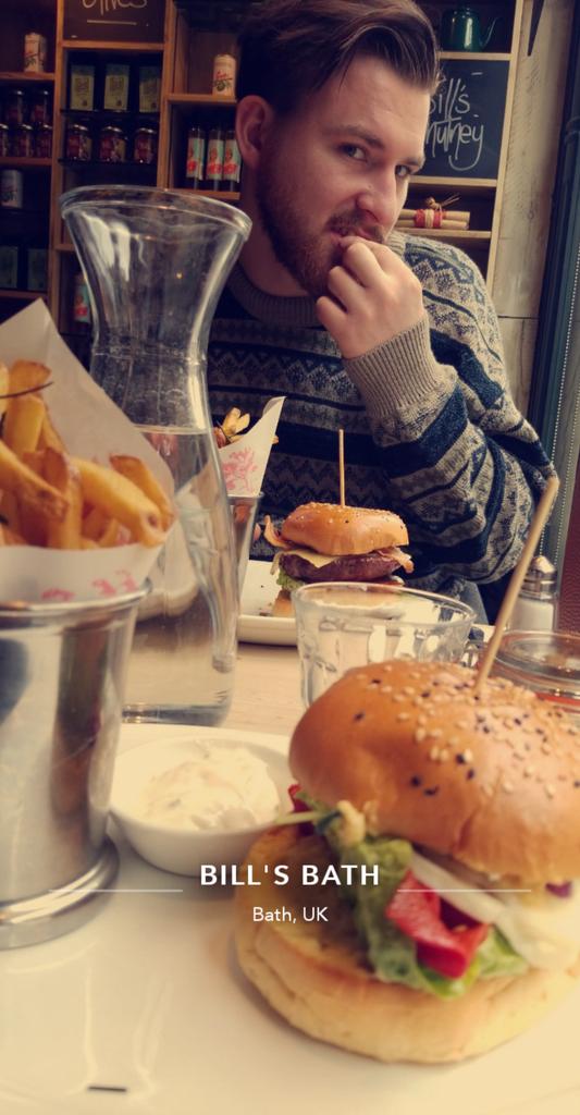 Well the pandemic really put a halt on going out to eat for us so please enjoy some old photos of  @Kyle_Bindas longingly looking at his food in my favorite Twitter thread I've ever made.