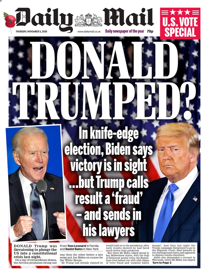 Day after-after election fronts from outside the US: