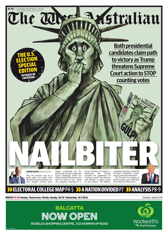 Day after-after election fronts from outside the US: