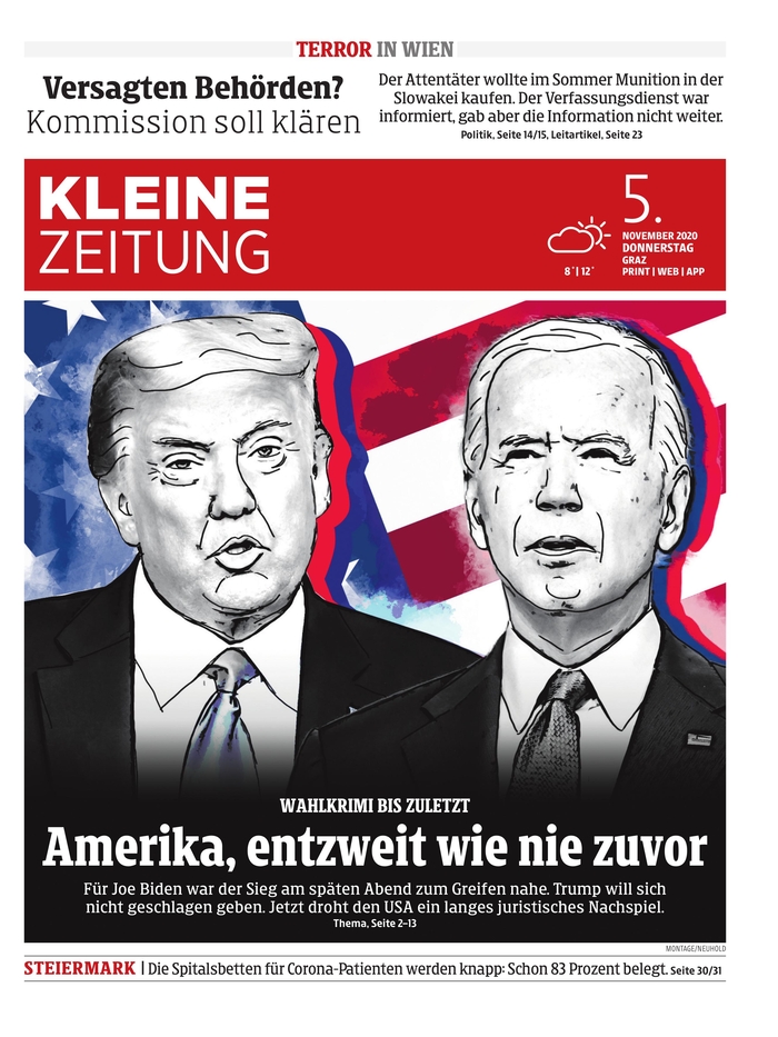 Day after-after election fronts from outside the US: