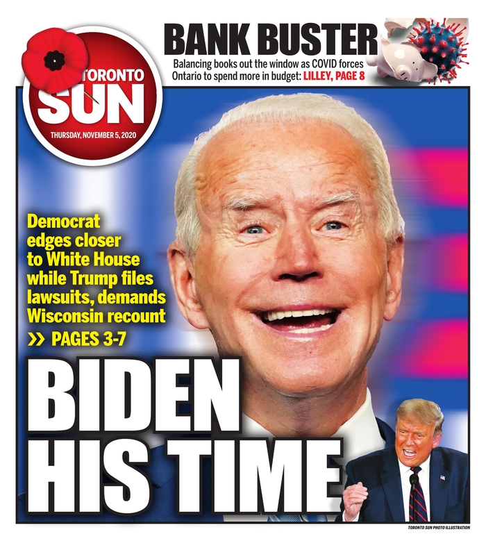 Day after-after election fronts from outside the US: