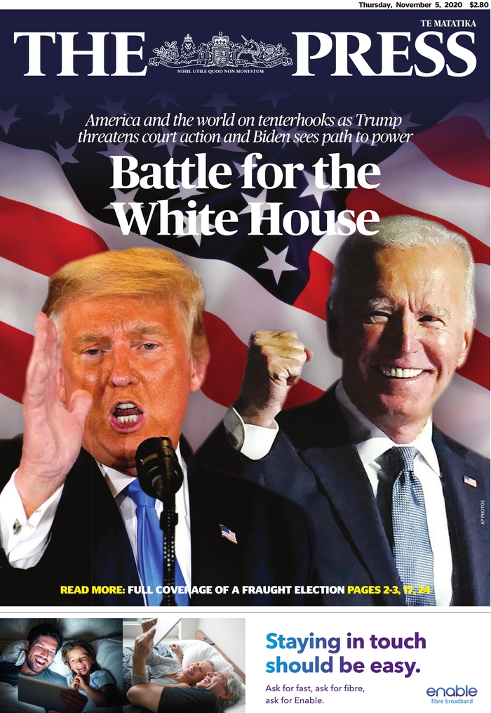 Day after-after election fronts from outside the US: