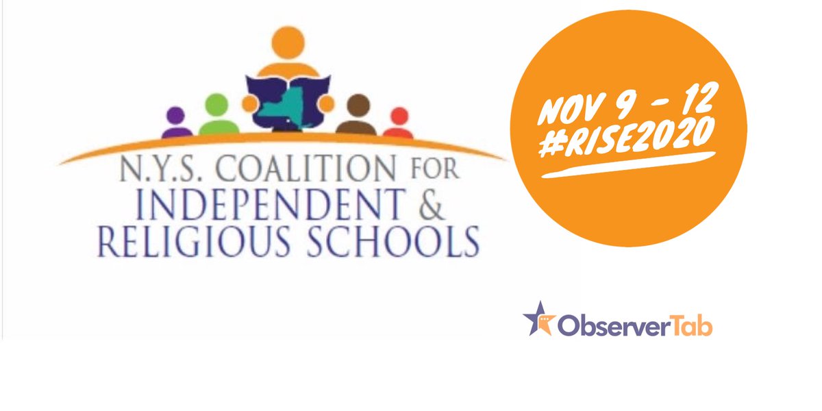 ObserverTab's tweet photo. RISE 2020 Virtual Conference brings together teachers and school leaders from private schools across NYS to network and learn. Visit our virtual booth starting March 9-12. #RISE2020 #NYSCIRS #VirtualConference https://t.co/59ajnnoaY0