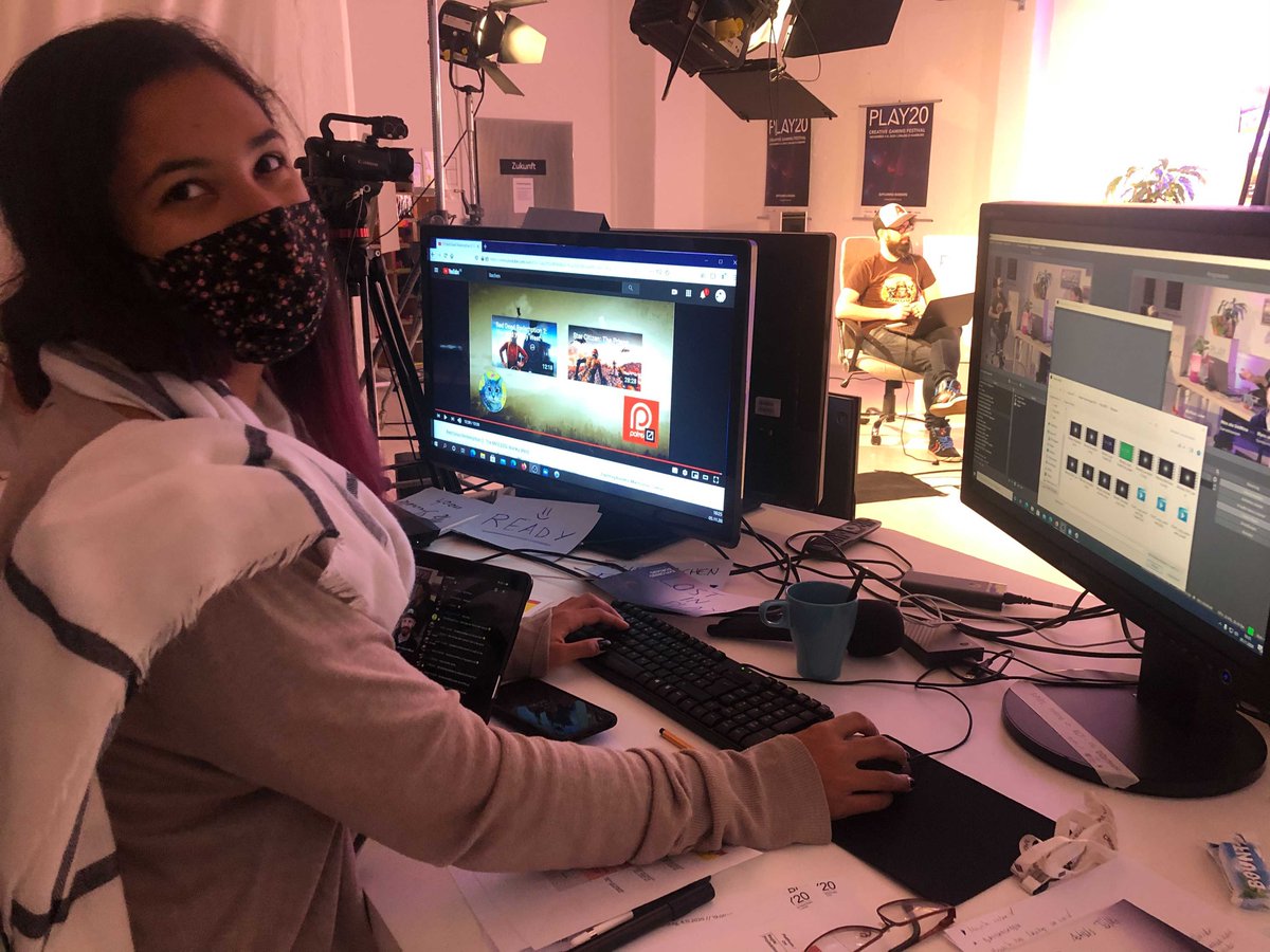 _PLAYfestival's tweet photo. Already about eight hours of stream today – and the mood in our studio is great! #PLAYLove #PLAY20 https://t.co/XE9xm9EFFu