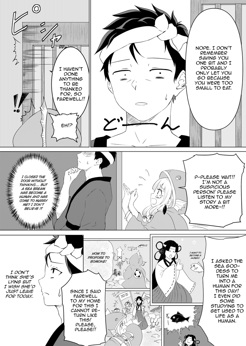 lit_manga's tweet photo. #Source: A sea bream came from the sea to be my wife! by Haruka Umino
#Scanlated by Goddess Scans on @MangaDex
Read online https://t.co/gMfwrSK70j
#Shounen #Ecchi #OneShot #Comedy #Romance https://t.co/Cps7ybiztn