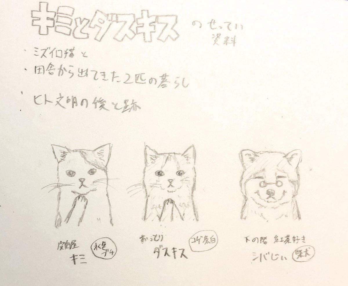 発掘されたキミダス始め案と資料📑
#キミとダスキス 
