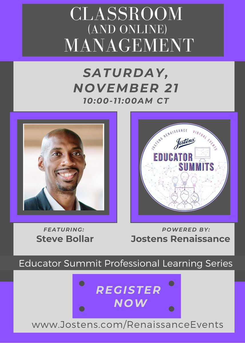 Our Educator Summit Professional Learning Series continues for the next three weeks and there is still time for you to register! For details and registration, visit Jostens.com/RenaissanceEve….