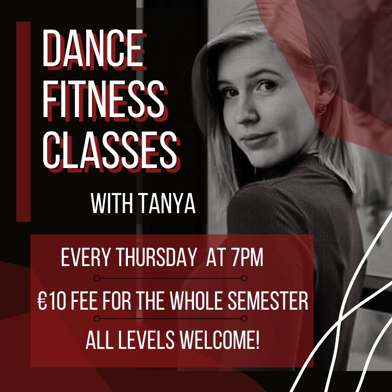 DanceUL's tweet photo. Tanya’s Dance Fitness classes run every Thursday at 7pm and are a guaranteed way to boost your mood and feel good about your body! Sign up through the link in our bio <3 https://t.co/WVa9Z43ekh