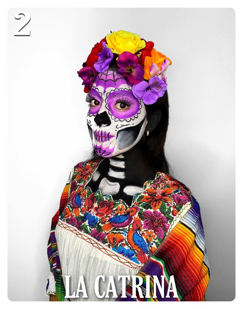 AlpfaSxu's tweet photo. How amazing are these Dia De Los Muertos looks! Thank you for sharing your talent and amazing tradition with us ♥️ 

1st place: Esmeralda Herrera 
2nd place: Alex Fragoso https://t.co/nKncAURTCd