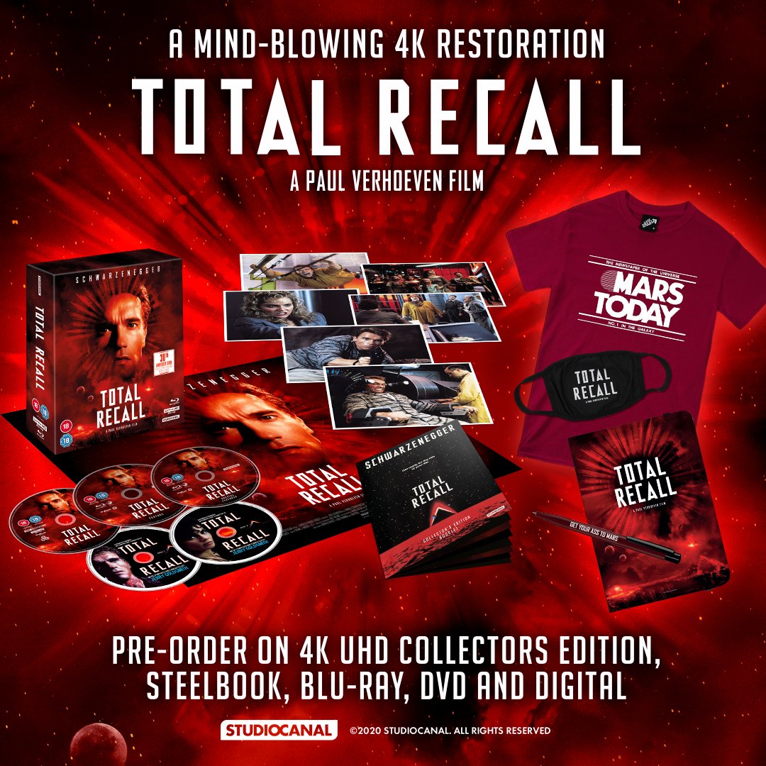 StudiocanalUK's tweet photo. Get ready for a surprise! 

Win yourself this Total Recall merchandise and Collector's Edition bundle! To enter, simply tell us your favourite line from the film?

T&amp;Cs apply, entrants must be 18+ and based in the UK. https://t.co/VvKWWVPi3p