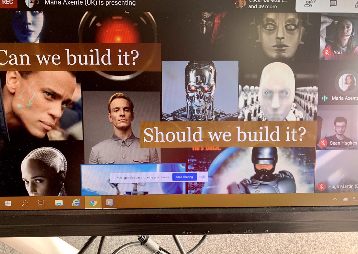 leylahay's tweet photo. Powerful session on morality and smart machines from our #AIEthics guru @maria_axente for our #hivetechacademy @PwC_CI class of 2020 https://t.co/ZnGdG8Of50
