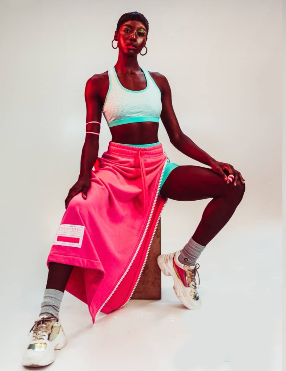 RuneNYC's tweet photo. Art matters. Our very own Jamie Kimak designed this blue sports bra for stylist Nima Ford's styling and photography workshop, sponsored in part by Rune NYC. This was made possible through a youth arts program grant funded by @NYGov #fashionworkshop https://t.co/R4jzaccgbZ