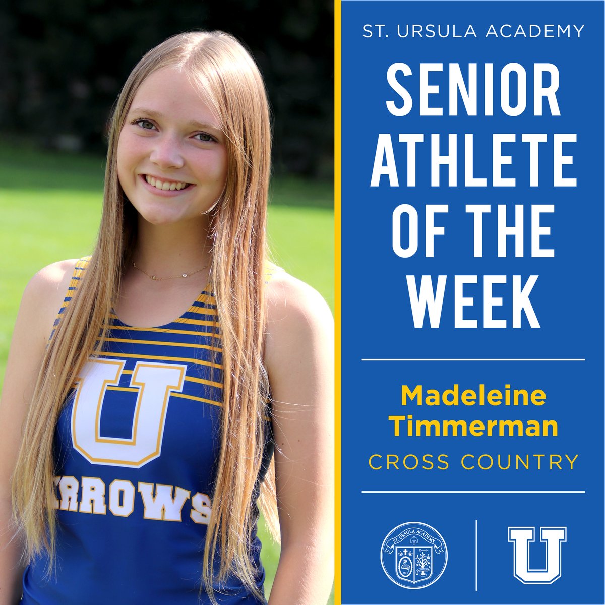 suaarrows's tweet photo. Senior Athlete of the Week:  Madeleine Timmerman!  Congratulations! https://t.co/7DdUyGArBu