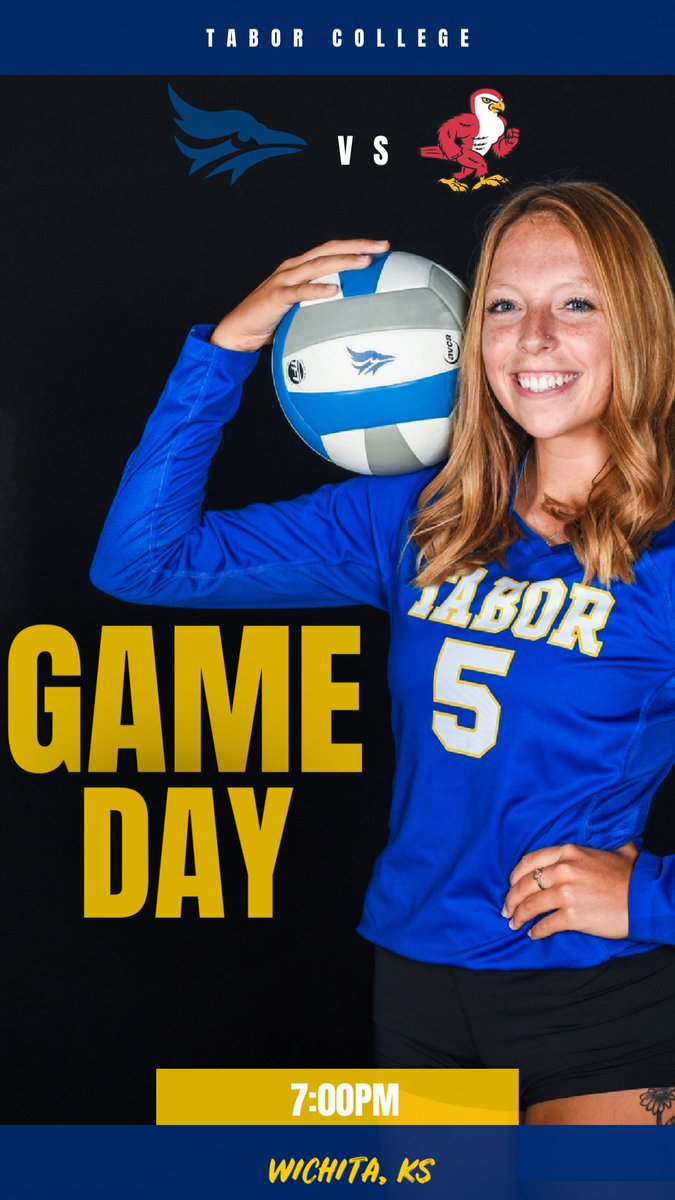 TaborVBall's tweet photo. GAME DAY!!!!!!! Tabor Volleyball is back on the road today playing against Friends University.

#TaborVball #GoBluejays https://t.co/0v2rVcfRIp