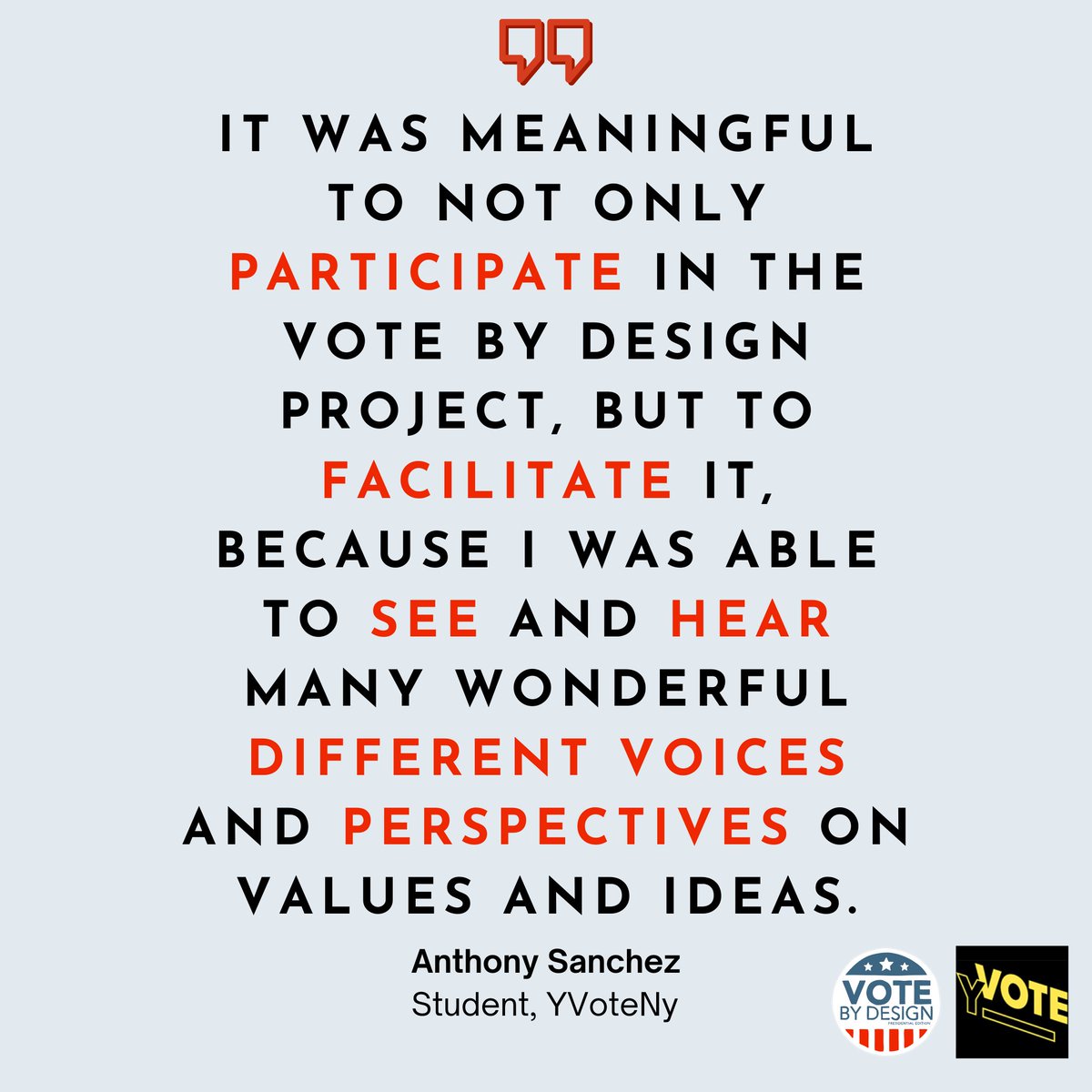 theteamdotorg's tweet photo. Growing empowered voters doesn't end on Election Day. Student facilitators like this student from @YVoteNY are demonstrating agency and leading other #nextgenvoters along the way! #civicsmatters #votebydesign https://t.co/daZvV245Be