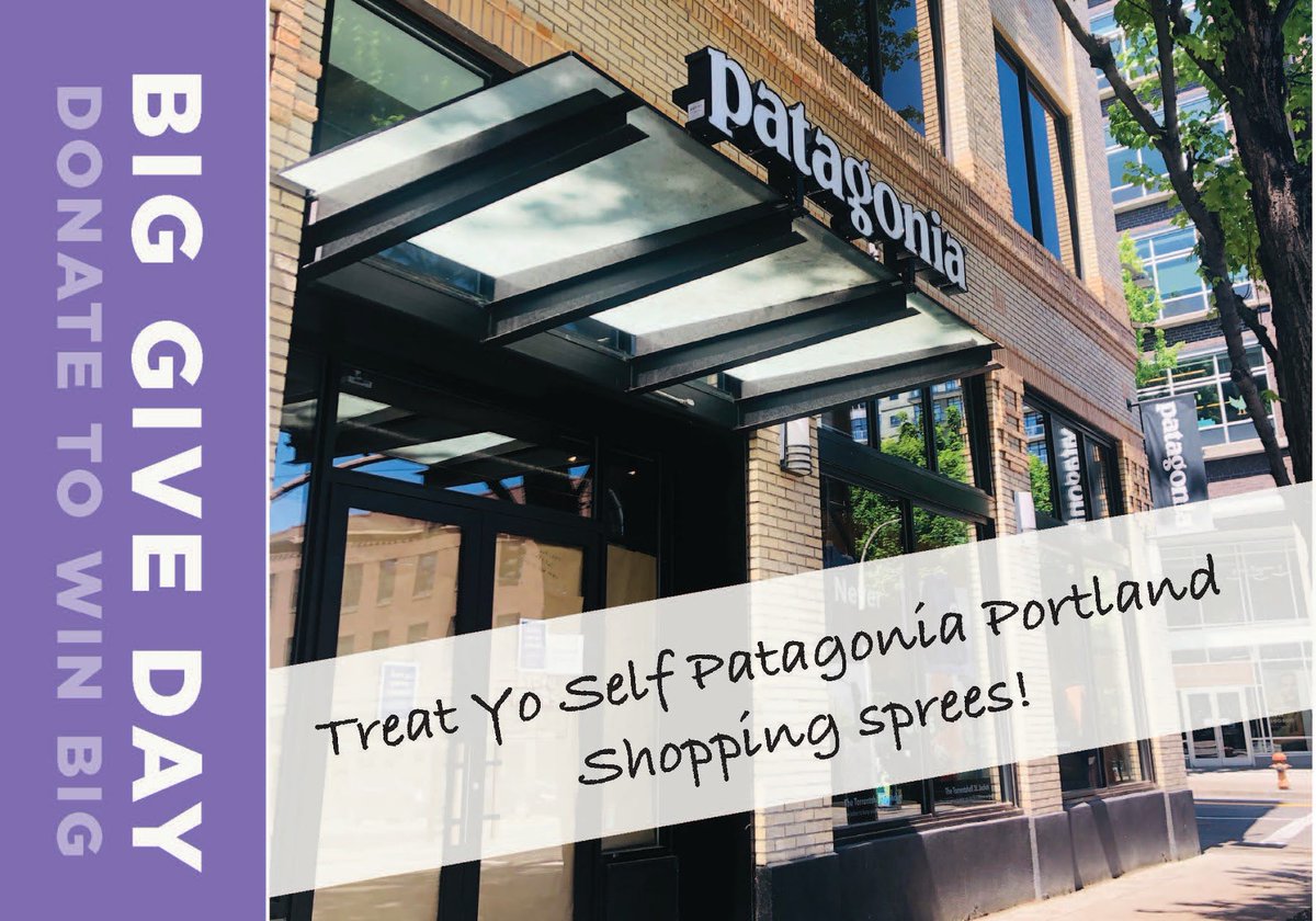 GiveGuide's tweet photo. โ๏ธBIG GIVE DAYโ๏ธToday, all donations $10+ enter you into a $500 shopping spree @PatagoniaOregon ๐คฉ https://t.co/Ty4UJ18EfB