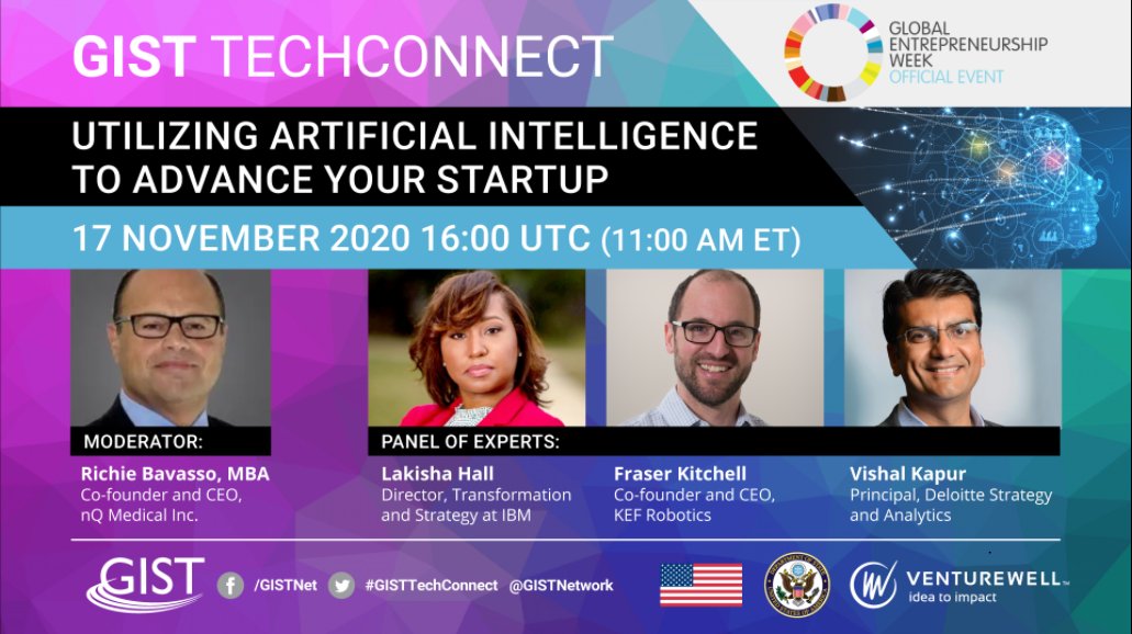 Technopark's tweet photo. À vos calendriers! Rejoignez le talk du #GISTTechConnect ce 17 Novembre pour discuter d'intelligence artificielle avec Vishal Kapur @Deloitte , Lakisha Hall #IBM, Fraser Kitchell #KEFRobotics & Ritchie Bavasso @nqmedical
Inscriptions https://t.co/RIDPXYrPC5
@GISTNetwork https://t.co/ThfdJJ9Vot