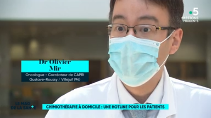 GustaveRoussy's tweet photo. Retour sur CAPRI, le programme de suivi personnalisé à distance de patients sous #chimiothérapie expérimenté à @GustaveRoussy.
Explications d'Adeline Dufzot-Boukobza, infirmière, et du Dr Olivier Mir sur @France5tv dans #lemagdelasanté. A 27min30 👉https://t.co/V1JylPsTRd https://t.co/XgmiGMuKCD