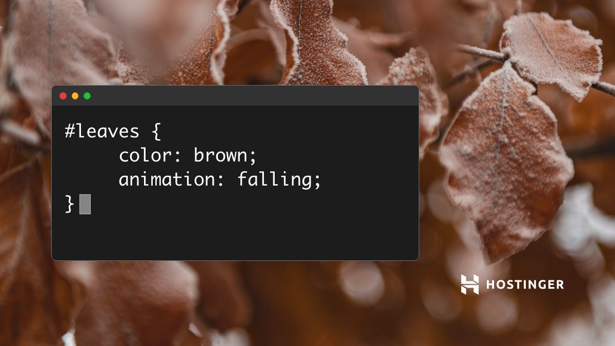 Hostinger's tweet photo. The true face of November 🍂 #ProgrammerThursday https://t.co/5PP0iUjeCT