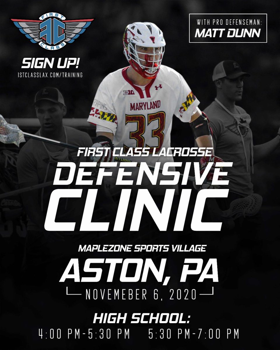 MSI_Lacrosse's tweet photo. First Class Lacrosse Defensive Clinics - Led By Pro Defenseman Matt Dunn. Spots are filling quickly - register now! @PhillyLacrosse https://t.co/zjO0F0MDjq https://t.co/sqrTBG22t3