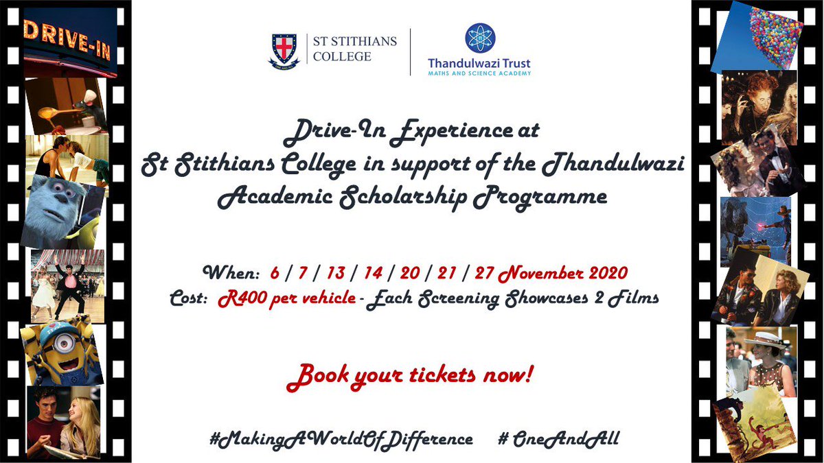 THE STAGE IS SET...DRIVE-IN FOR CHARITY
Enjoy a summer's weekend evening drive-in experience in a safe and secure environment, watching some of your favourite classic movies under the stars and overlooking our beautiful city all for our <a href="/TeamThandulwazi/">Thandulwazi Maths and Science Academy</a>. 

mailchi.mp/b99f37e45554/d…