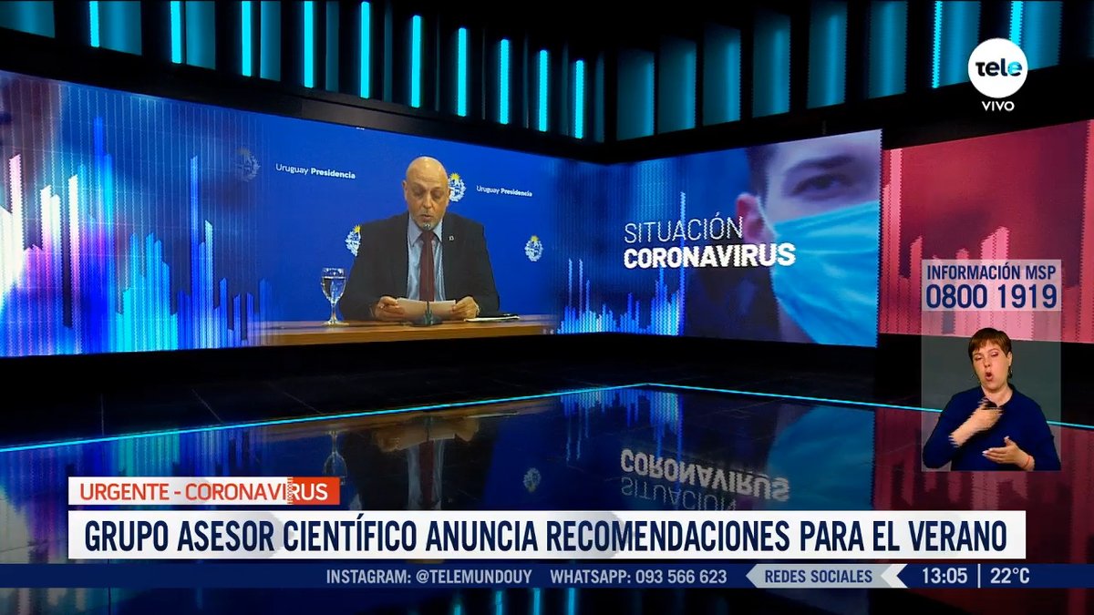 YA
Habla en vivo Rafael Radi del Grupo Asesor Científico.
teledoce.com/envivo