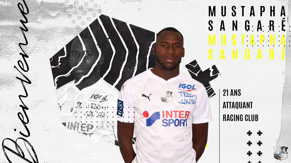 AmiensSC's tweet photo. ✍  L'Amiens SC est heureux d'annoncer l'arrivée de Mustapha Sangaré !

L'attaquant arrive en provenance du Racing Club de France, club de Nationale 3, et signe son premier contrat pro avec l'Amiens SC. 

Bienvenue Mustapha !

👉 https://t.co/VZNrTCPXsG

#ASC #AllezAmiens ⚪⚫ https://t.co/tebta7DI9s