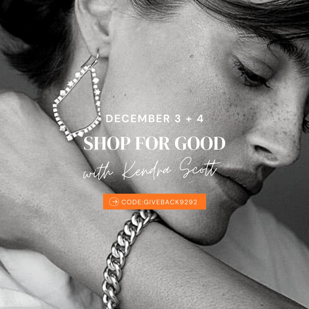MHoffmannFndn's tweet photo. Mark your calendars! 📅 Shop for Good Online 💍 with @KendraScott and support the Morgan Hoffmann Foundation!

Use Code "GIVEBACK9292" to donate 20% of your purchase back to our charity on December 3 &amp; 4 🖤🧡 

#giveback #morganhoffmannfoundation #sodamnlucky https://t.co/GOVQ6XbnzB