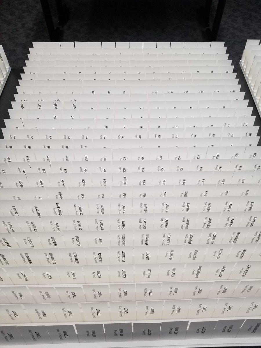 Each precinct is printed on one of these cards. 3%, or 66 precincts will be selected to conduct a hand count of all ballots counted on Election Day, to make sure our tabulators counted all of those ballots accurately.