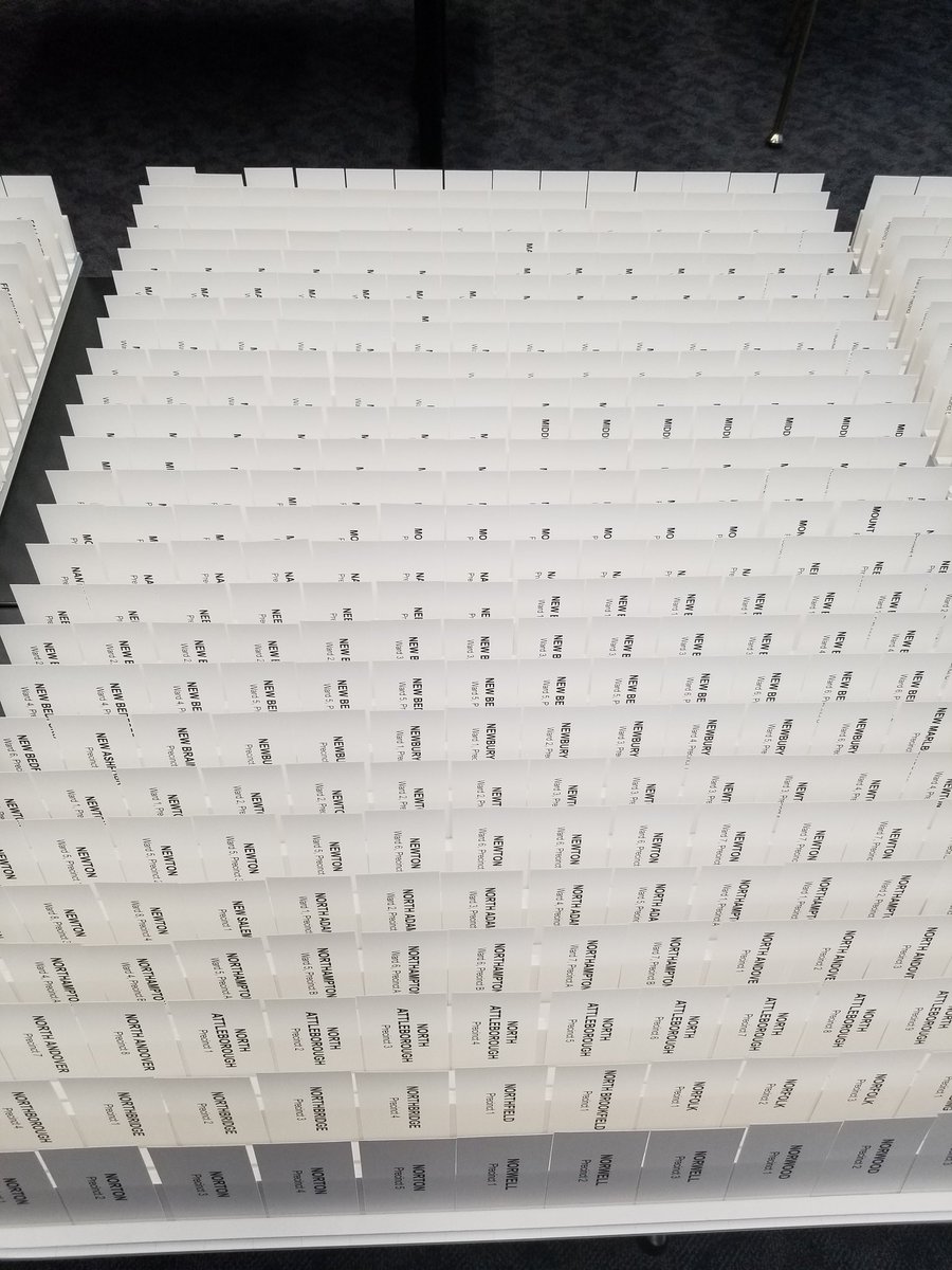 Each precinct is printed on one of these cards. 3%, or 66 precincts will be selected to conduct a hand count of all ballots counted on Election Day, to make sure our tabulators counted all of those ballots accurately.