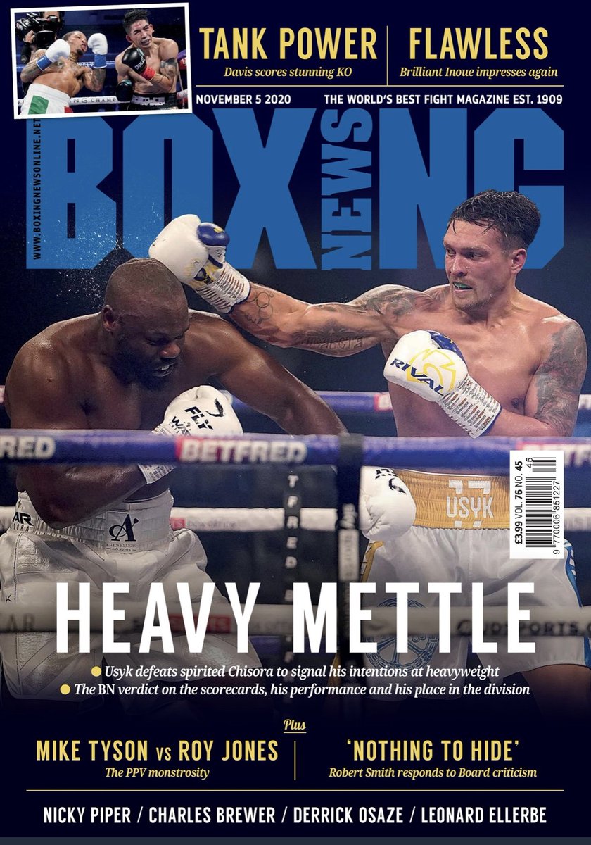 DelBoyOsaze's tweet photo. Great Write up in the latest Boxing News magazine!! Thanks to @johndennen for putting the article together👊🏾🥊!!
5 days💥
@ultimateboxxer
10th Nov
@BTSportBoxing @ITV
#TuesdayNightFightNight
#AllGloryToGod❤
#ThePunchingPreacher
#TeamDelBoy
#TeamDBO
#DBO
#DCT https://t.co/Mn6BU1ISC7