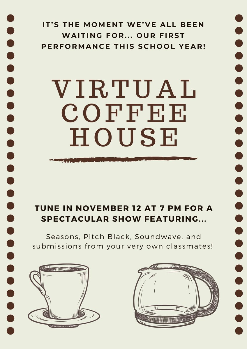 cphs_choir's tweet photo. Our first virtual performance is premiering on Thursday, November 12th at 7pm🥳✨ Visit our youtube channel (cphschoir) for a live viewing with all of your choir friends. Can’t wait to see you there!🥰 https://t.co/NZsH9C1MsK