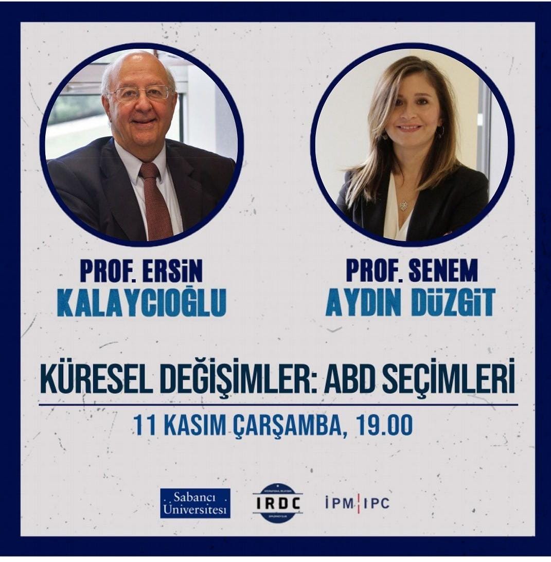 irdcsabanci's tweet photo. Prof. Ersin Kalaycıoğlu ve Prof. Senem Aydın-Düzgit 11 Kasım Çarşamba günü saat 19.00’da bizlerle buluşuyor. Konumuz “Küresel Değişimler: ABD Seçimleri” olacak.

Katılım için: https://t.co/P8uxeuG6RL https://t.co/8vavNxSA0U