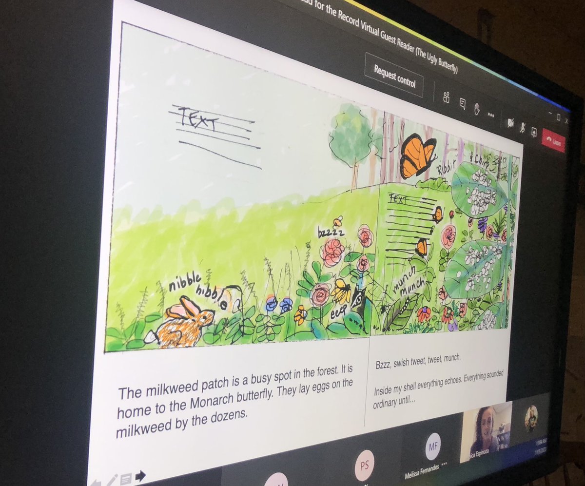 mccullochmemos's tweet photo. During lunch, we enjoyed tuning in to hear @ARTwithJessica read her book, “The Ugly Butterfly” during @CobbSchools fall Read-A-Thon! 🍂🐛🦋 #RFTRCobb @CobbInTech @FreyFlames @KpwrightEDTECH https://t.co/GinYuauWpd