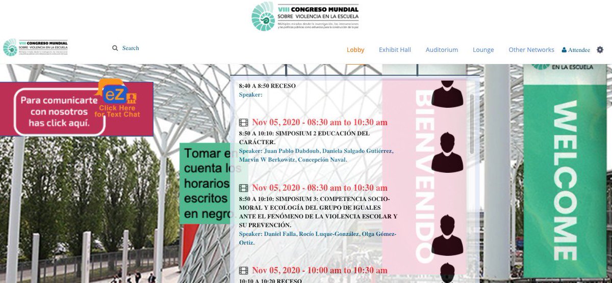 CMVEmexico's tweet photo. Bienvenidos al segundo día de actividades de este Encuentro Virtual del Congreso Mundial sobre Violencia en la Escuela. 

Visita el lobby y da clic en las actividades del día.
Cualquier duda, no dudes en consultar a través del videochat, el equipo técnico estará para ayudarte. https://t.co/c4avSuuHMw
