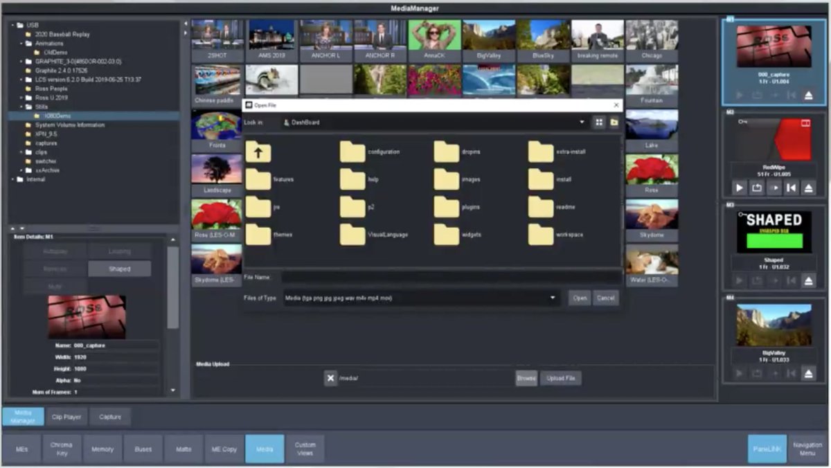 Big  @ross_video  #TouchDrive feature..Media Manager is now dashboard native...good bye FTP and Filezilla for hunting down an uploaded still!
