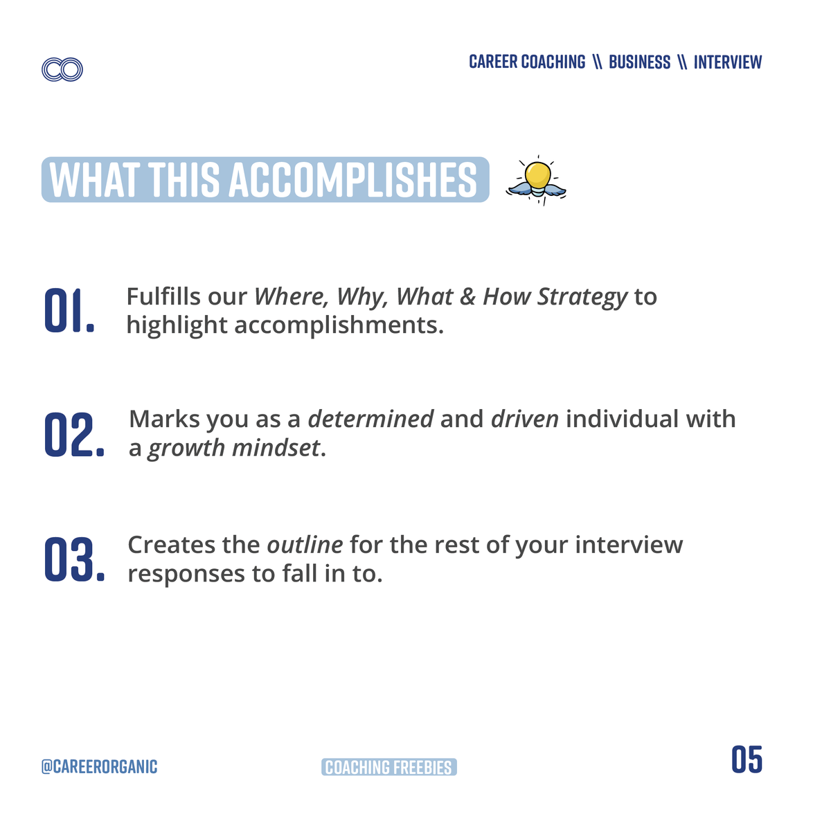 careerorganic's tweet image. This #InterviewStrategy helps you outline the rest of your #InterviewResponses and also come off as determined, #driven and competent.